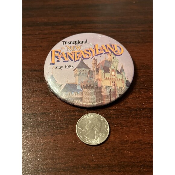 Disneyland New Fantasyland May 1983 Button Pin - Picture 2 of 3